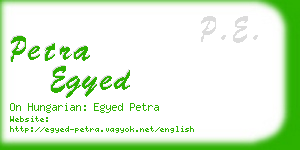 petra egyed business card
